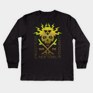 nuclear skull Kids Long Sleeve T-Shirt